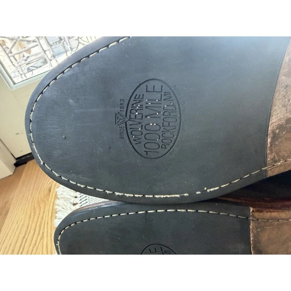 Wolverine 1000 Mile Wesley Wingtip Chukka, Leather, Black, Size 13D